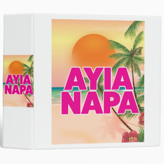 Ayia Napa Holiday poster 3 Ring Binder
