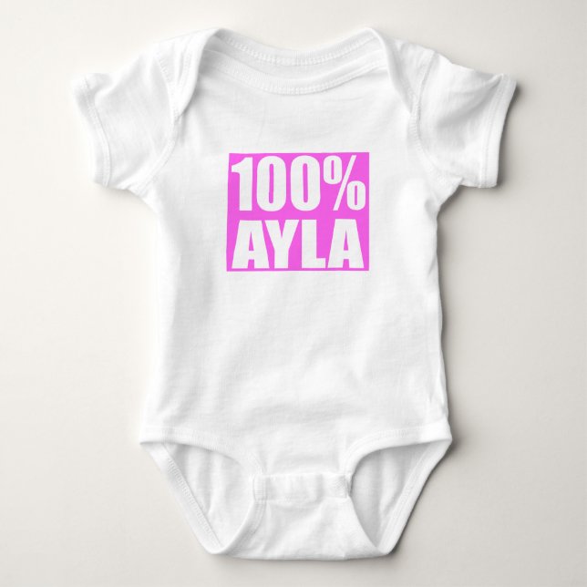 Ayla name  baby bodysuit (Front)