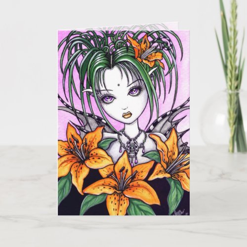 Ayla Tiger Lilly Fairy Card