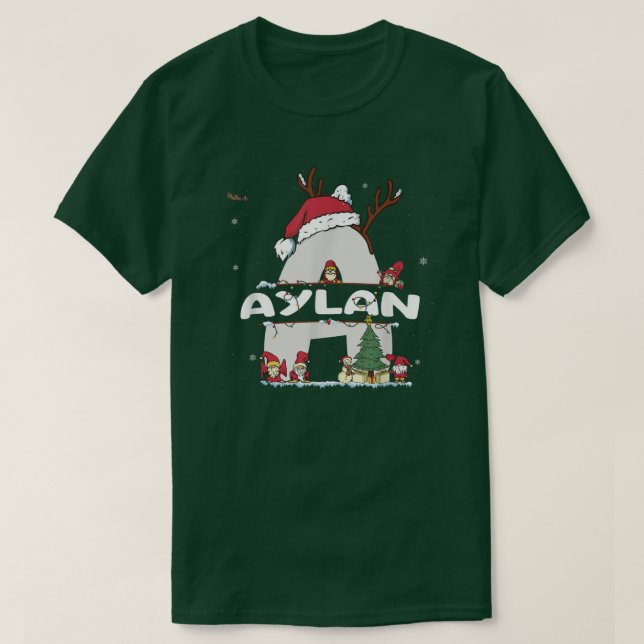 Aylan Christmas Shirt w Aylan Name for funny Xmas  (Design Front)