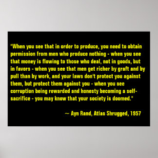 Ayn Rand, Atlas Shrugged Poster