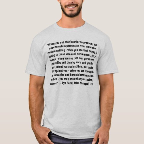 Ayn Rand Atlas Shrugged T_Shirt