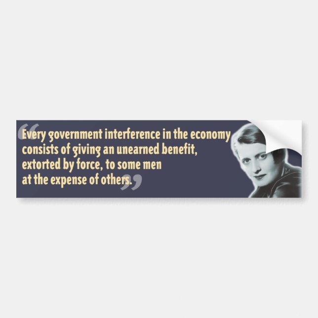 Ayn Rand bumpersticker Bumper Sticker (Front)