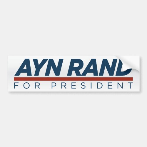 Ayn Rand for President Bumper Sticker