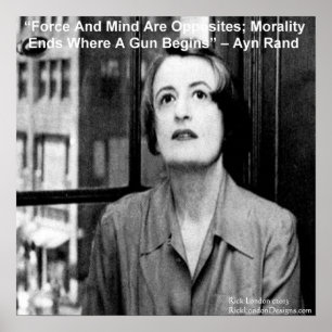 Ayn Rand Graphic & Famous Quote Poster