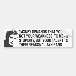 Ayn Rand Quote Bumper Sticker