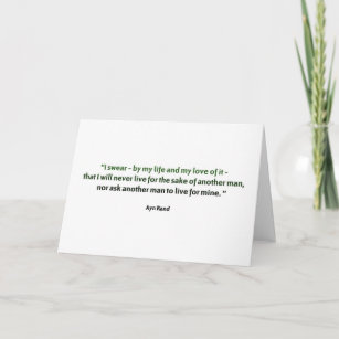 Ayn Rand Quote Card