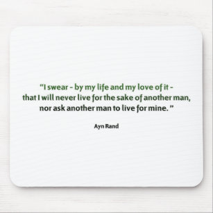 Ayn Rand Quote Mouse Pad