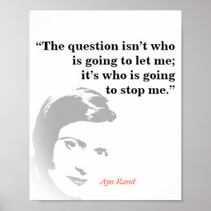 Ayn Rand Quote On The Question Poster