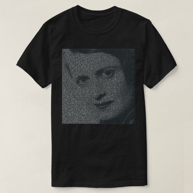 Ayn Rand Quote Portrait T-Shirt (Design Front)
