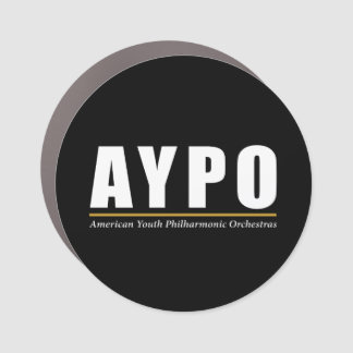 AYPO White Logo Car Magnet