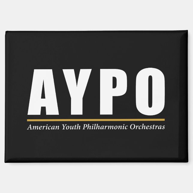 AYPO White Logo Magnet (Front)