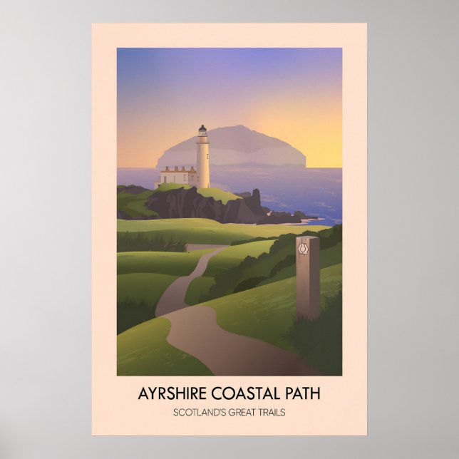 Ayrshire Coastal Path Scotlands Great Trails Poster (Front)