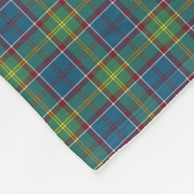 Ayrshire Scotland District Tartan Fleece Blanket (Corner)