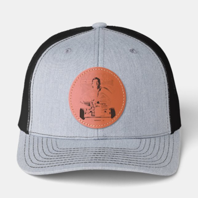 Ayrton Senna Leather Patch Hat (Front)