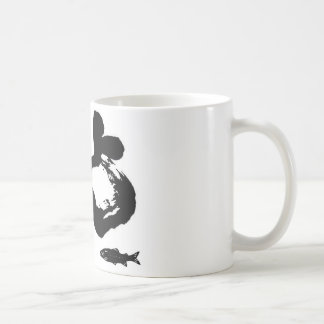 AYU-FISHING CALLIGRAPHY-CUTTING PICTURE-FISHING COFFEE MUG