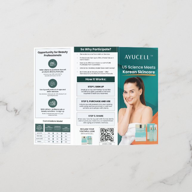 Ayucell Professional Trifold Brochure (Outside)