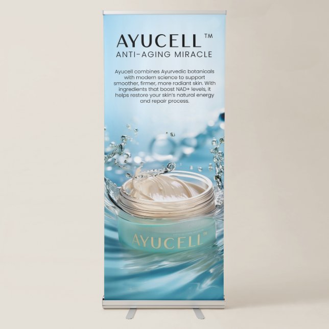 Ayucell Pull Up Retractable Banner (Front)