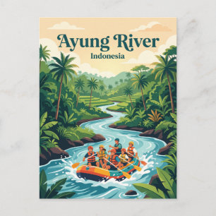 Ayung River Bali Indonesia Postcard