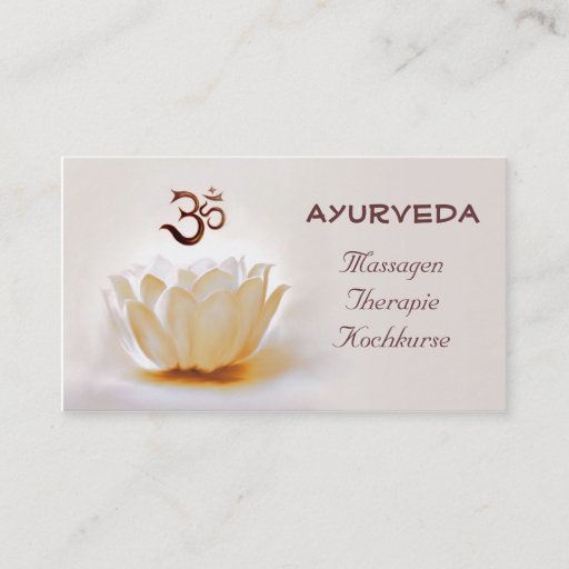 Customizable Ayurveda Business Card
