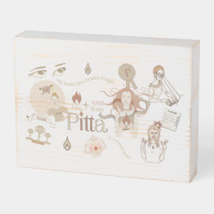 Ayurveda Pitta Dosha Wood Box Sign