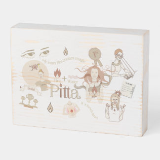 Ayurveda Pitta Dosha Wood Box Sign