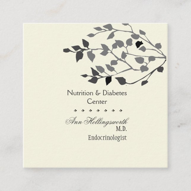 Ayurveda Well Being Medical Health Nature Elegant Appointment Card (Front)