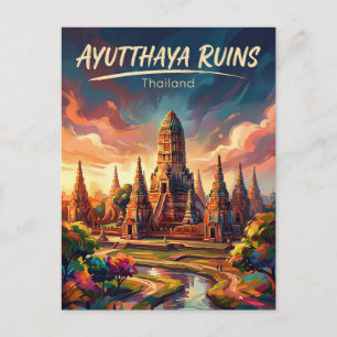 Ayutthaya Historical Park Thailand Postcard