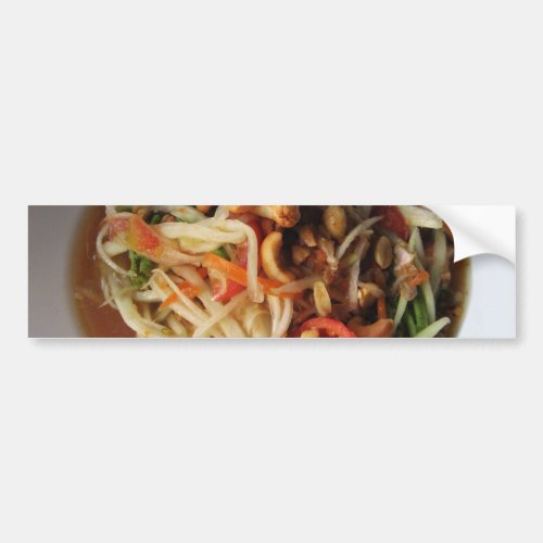 Ayutthaya Spicy Papaya Salad Som Tam with Cashew Bumper Sticker