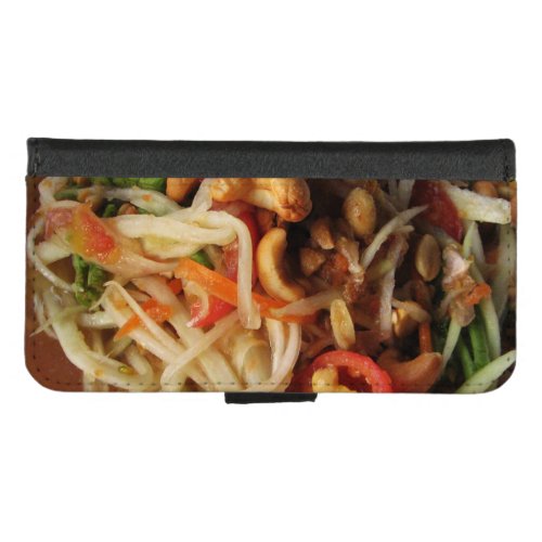 Ayutthaya Spicy Papaya Salad Som Tam with Cashew iPhone 87 Wallet Case