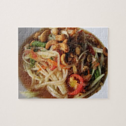 Ayutthaya Spicy Papaya Salad Som Tam with Cashew Jigsaw Puzzle