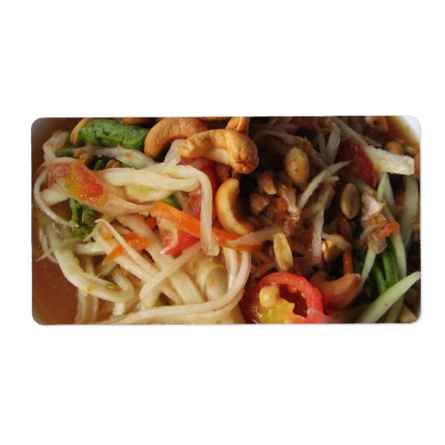 Ayutthaya Spicy Papaya Salad Som Tam with Cashew Label