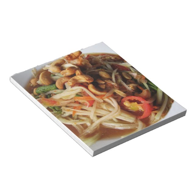 Ayutthaya Spicy Papaya Salad [Som Tam] with Cashew Notepad (Angled)