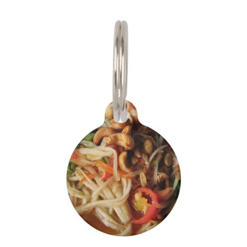 Ayutthaya Spicy Papaya Salad Som Tam with Cashew Pet ID Tag