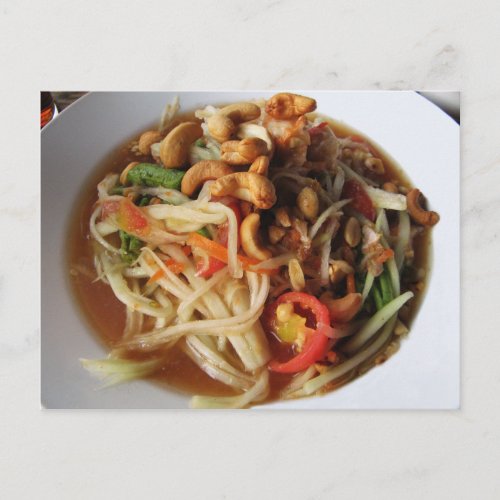 Ayutthaya Spicy Papaya Salad Som Tam with Cashew Postcard