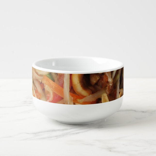 Ayutthaya Spicy Papaya Salad [Som Tam] with Cashew Soup Mug (Front)