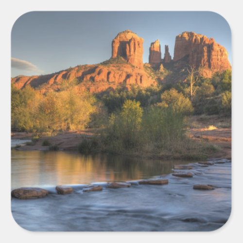 AZ Arizona Sedona Crescent Moon Recreation 3 Square Sticker