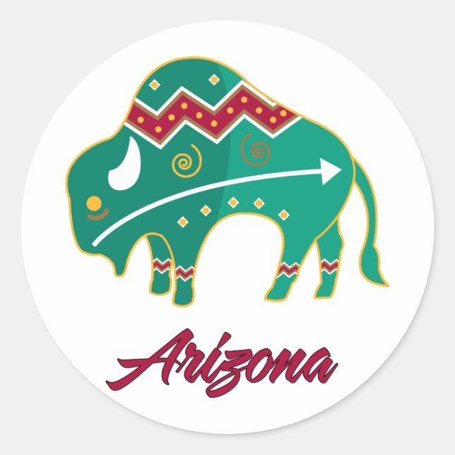 AZ Buffalo Clan 2 Classic Round Sticker (Front)