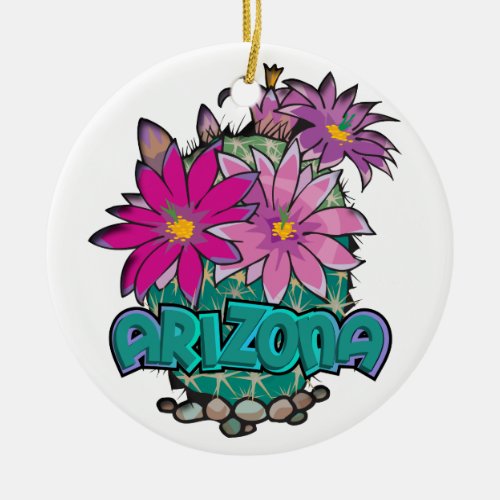AZ Cactus Blooms Ornament