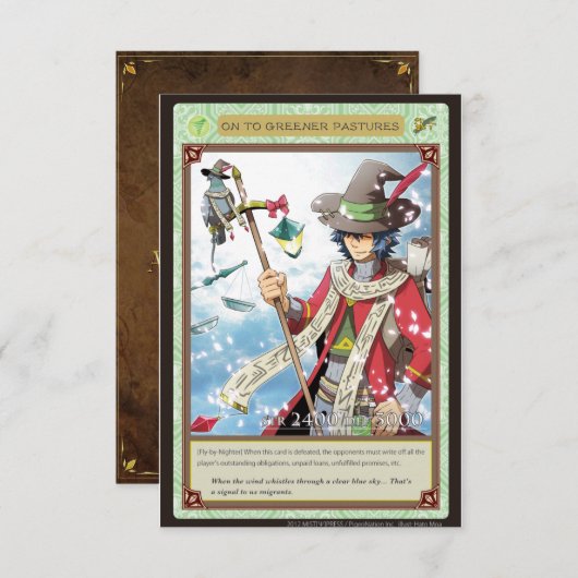 AZ card - On to Greener Pastures (Front/Back)