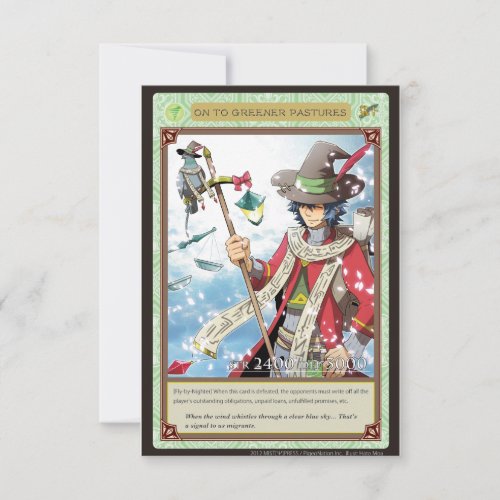 AZ card - ON to Greener Pastures