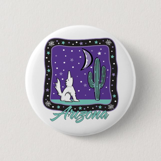 AZ-Coyote Pinback Button (Front)
