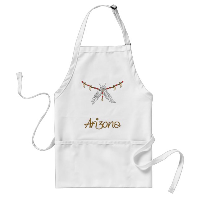 AZ Feather Necklace Adult Apron (Front)