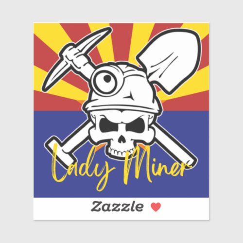 AZ Lady Miner Sticker