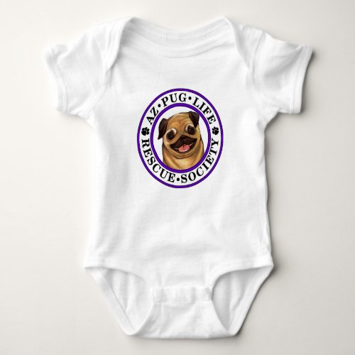 AZ Pug Life baby jersey bodysuit