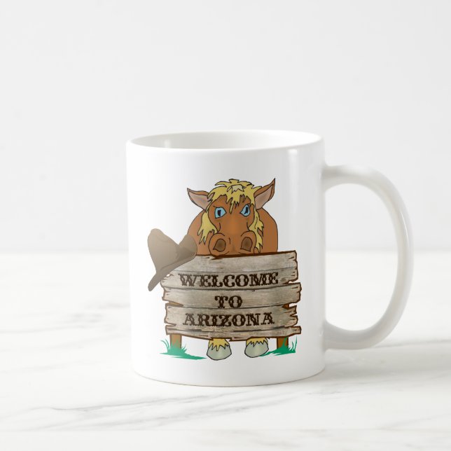 AZ- Welcome to Arizona Horse Coffee Mug (Right)