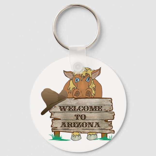 AZ- Welcome to Arizona Horse Keychain (Front)