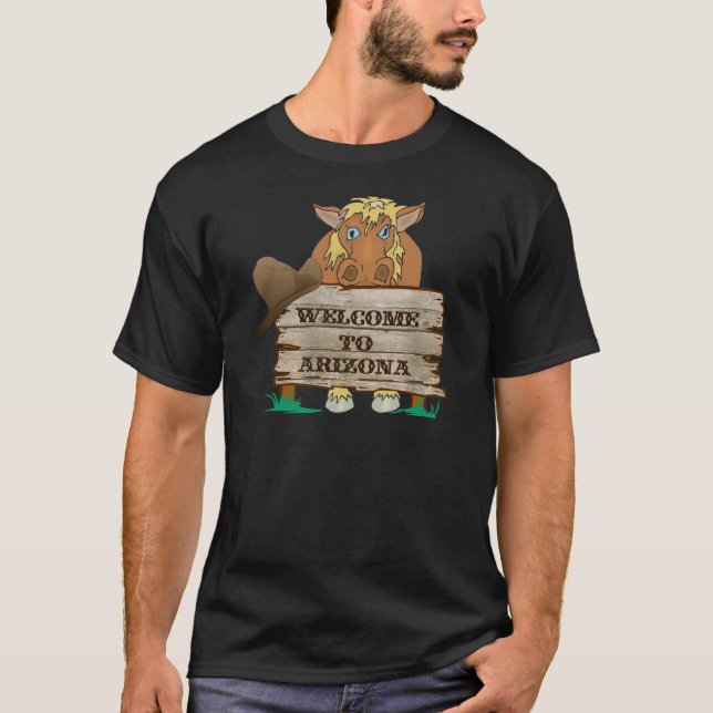 AZ- Welcome to Arizona Horse T-Shirt (Front)