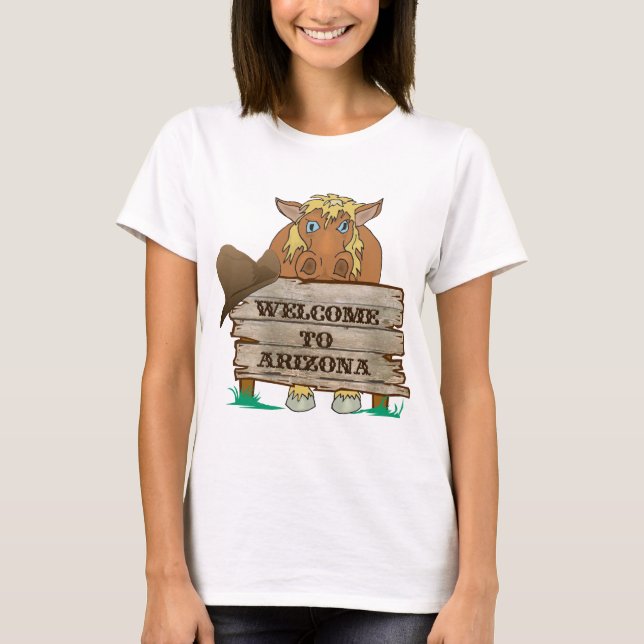 AZ- Welcome to Arizona Horse T-Shirt (Front)