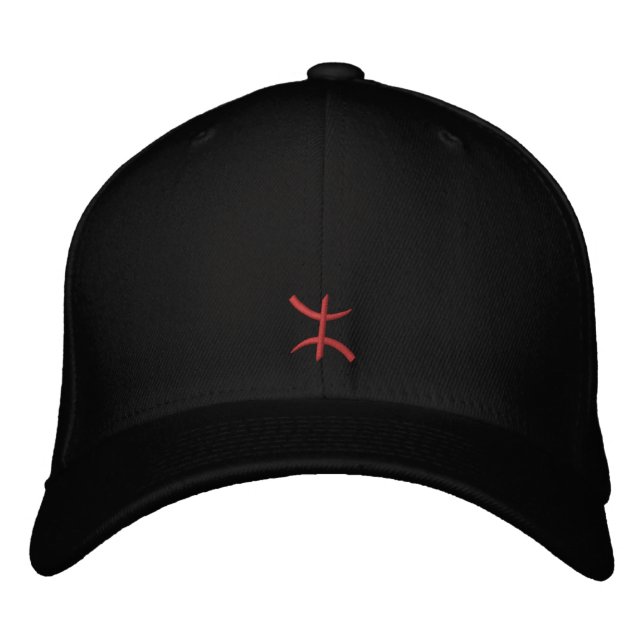 aZa rouge de 3 cm Embroidered Baseball Cap (Front)